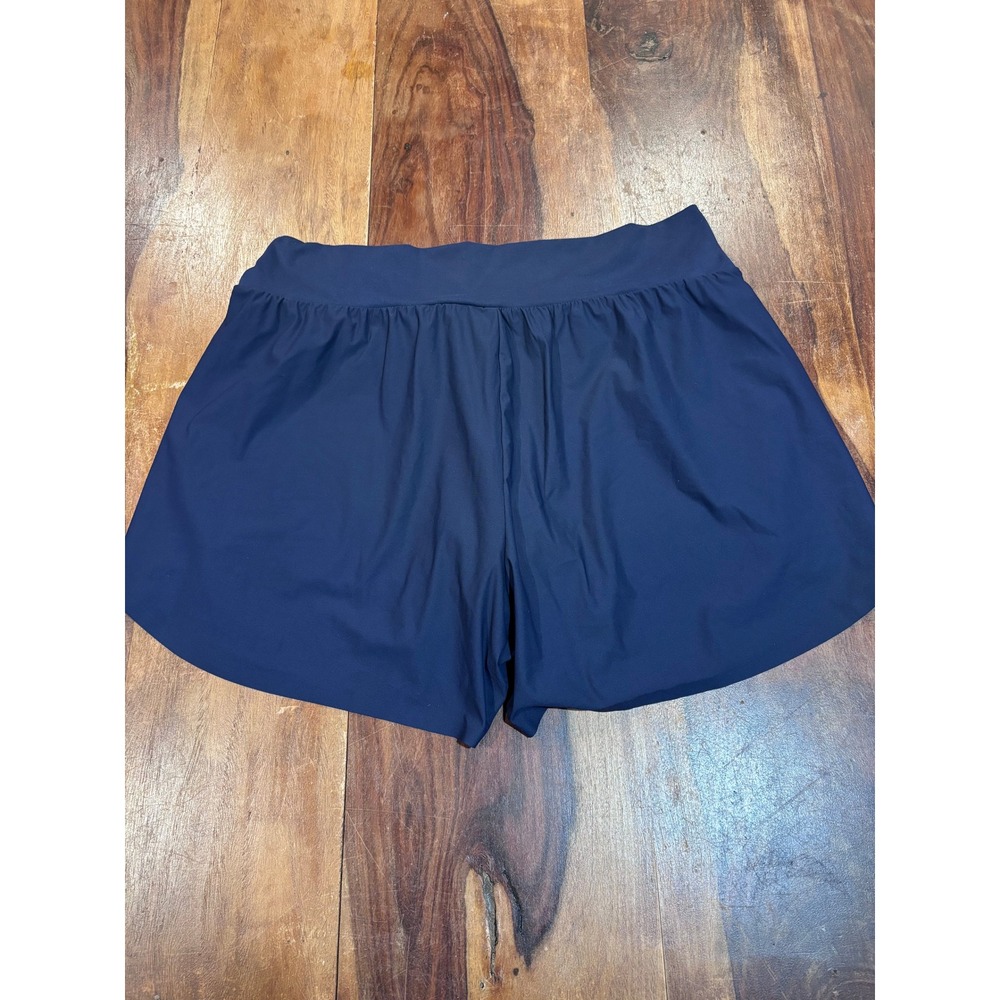 UNIQLO AIRism active shorts skort womens XL navy blue built-in liner zip pocket